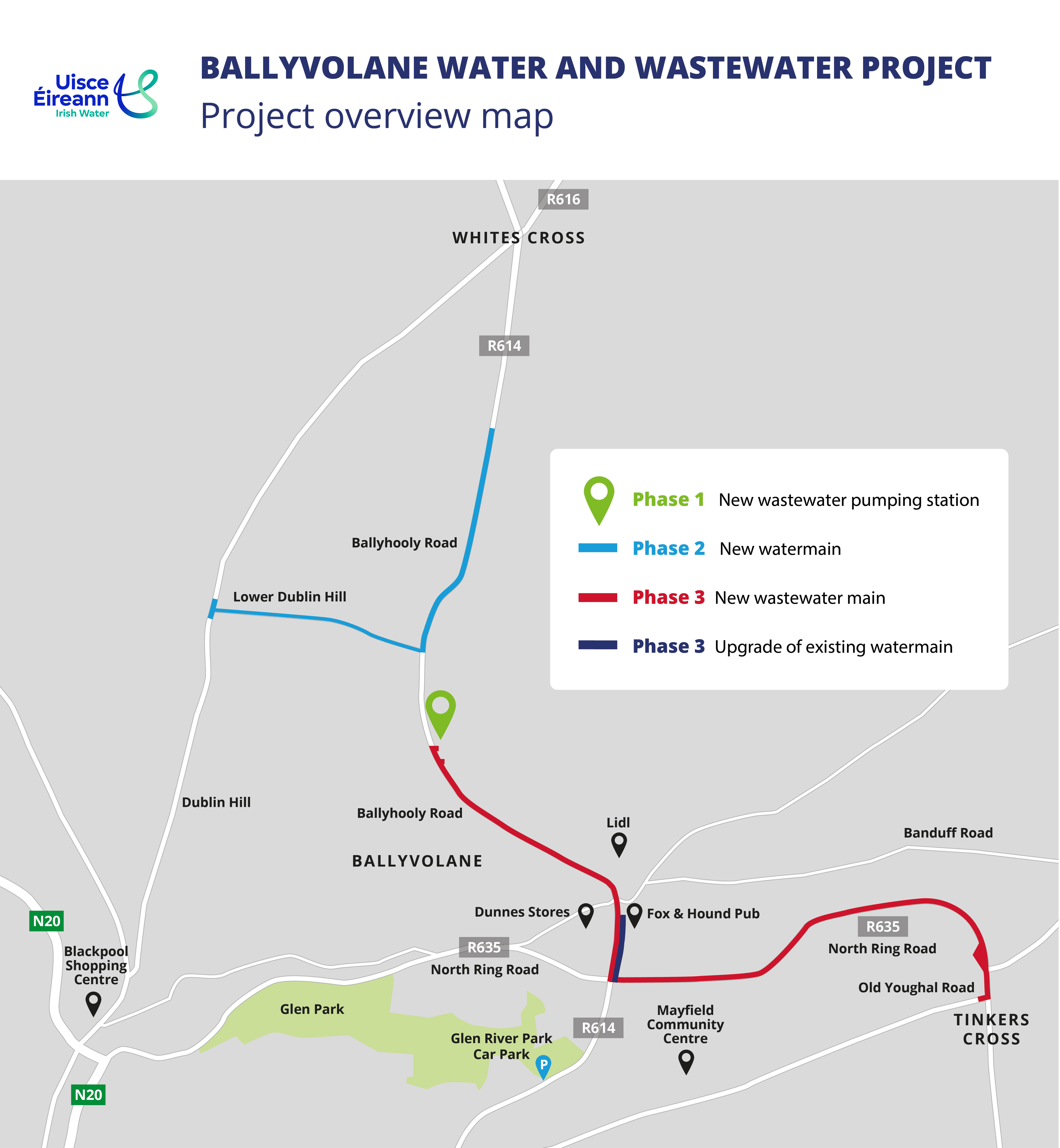 Ballyvolane Roadworks project map