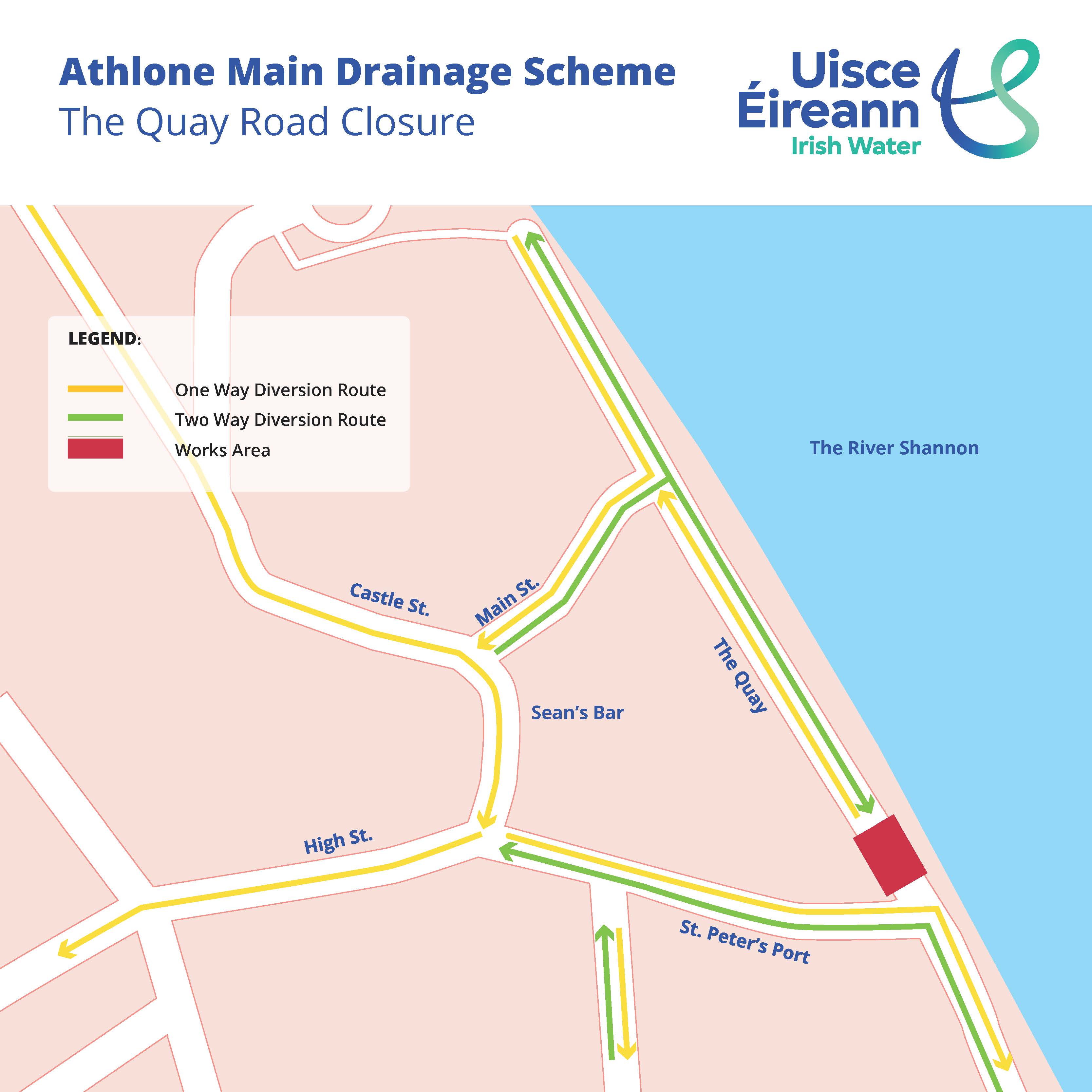 The Quay Athlone map