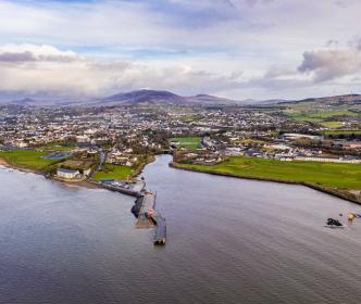 Aerial view of Buncrana town