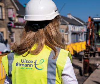 Female lead engineer road works