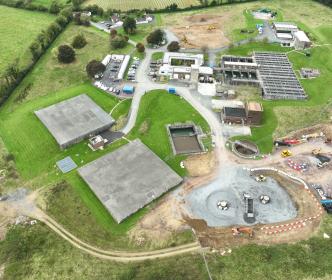 Ariel shot of Adamstown WTP upgrade