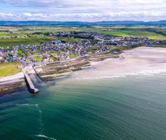 Aerial view of Enniscrone Village