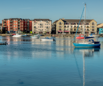 Boats on a river in Dungarvan